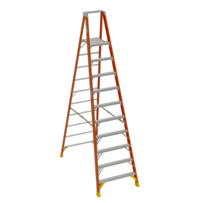 16FT REACH HEIGHT FIBERGLASS PLATFORM LADDER 10FT TYPE IA P6210