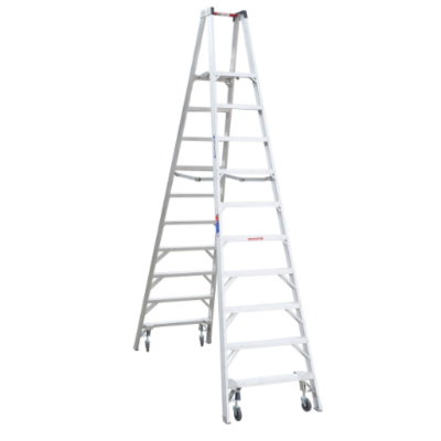 16FT REACH HEIGHT ALUMINUM PLATFORM LADDER W/CASTERS 10FT TYPE IA PT310-4C