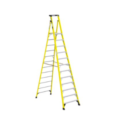 18FT REACH HEIGHT FIBERGLASS PODIUM LADDER 12FT TYPE IAA PD7312