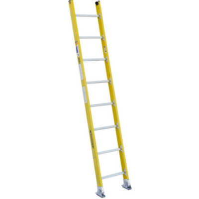 10FT TYPE IAA FIBERGLASS ROUND RUNG STRAIGHT LADDER 7110-1