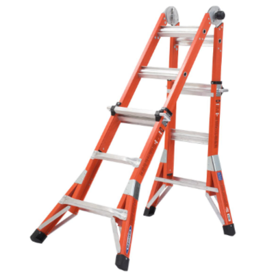 14FT REACH HEIGHT MULTI-POSITION FIBERGLASS PRO LADDER, 300 LB LOAD CAPACITY TYPE IA FMT-13