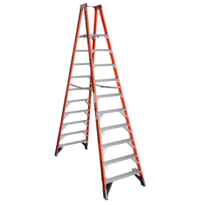 16FT REACH HEIGHT FIBERGLASS PLATFORM LADDER 10FT TYPE IA PT7410