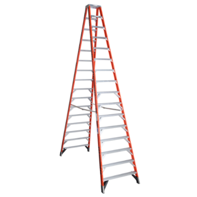 16FT TYPE IA FIBERGLASS TWIN LADDER T7416