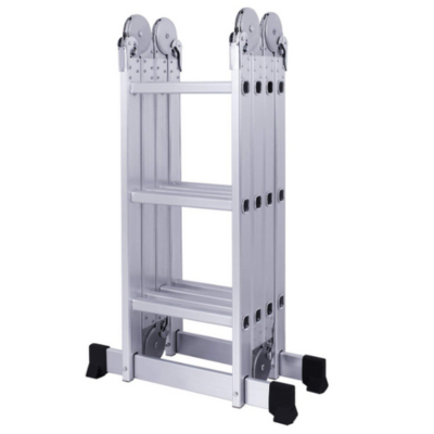 Equal 12 FT. Aluminium Folding Multipurpose Ladder with Scaffolding