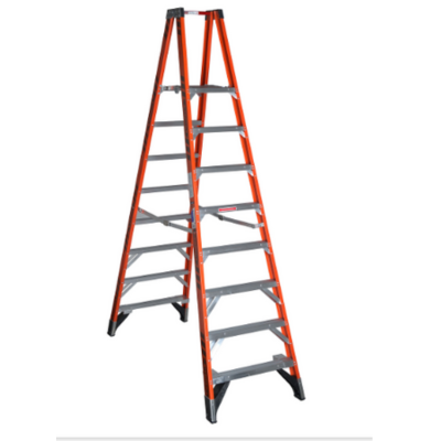 14FT REACH HEIGHT FIBERGLASS PLATFORM LADDER 8FT TYPE IA PT7408