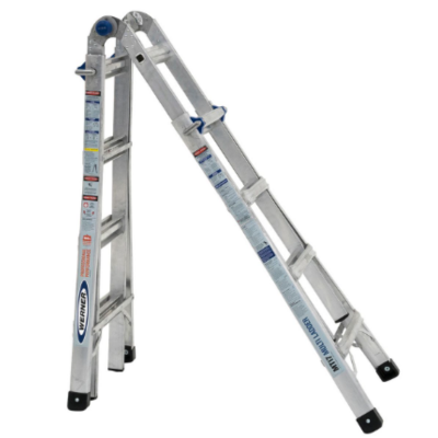 18FT REACH HEIGHT MULTI-POSITION LADDER, 375LB LOAD CAPACITY, 17FT TYPE IAA, MT-18IAA