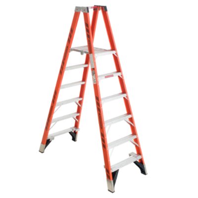 12FT REACH HEIGHT FIBERGLASS PLATFORM LADDER 6FT TYPE IA PT7406