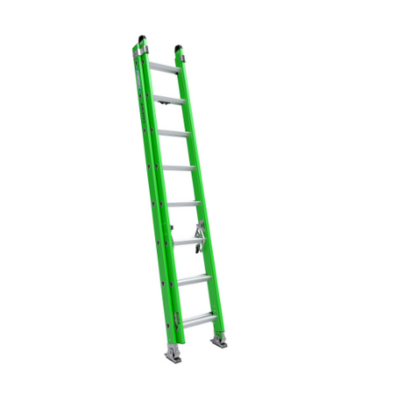 20FT AERO TYPE IAA FIBERGLASS BOX RAIL/TRI-RUNG EXTENSION LADDER B7120-2