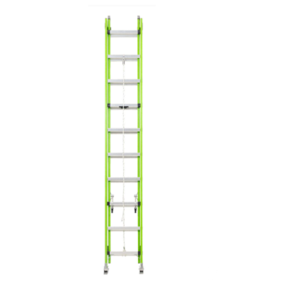 20FT AERO TYPE IAA FIBERGLASS BOX RAIL/TRI-RUNG EXTENSION LADDER V-RUNG B7120-2X9085