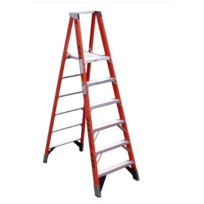 12FT REACH HEIGHT FIBERGLASS PLATFORM LADDER 6FT TYPE IAA P7406