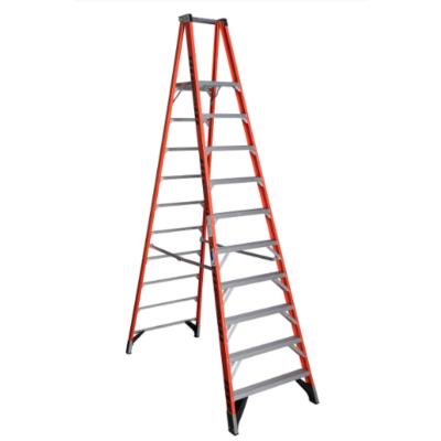 16FT REACH HEIGHT FIBERGLASS PLATFORM LADDER 10FT TYPE IA P7410