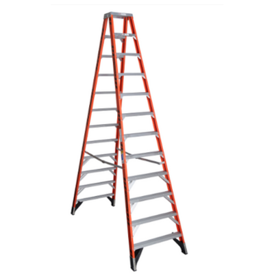 12FT TYPE IAA FIBERGLASS TWIN LADDER T7412