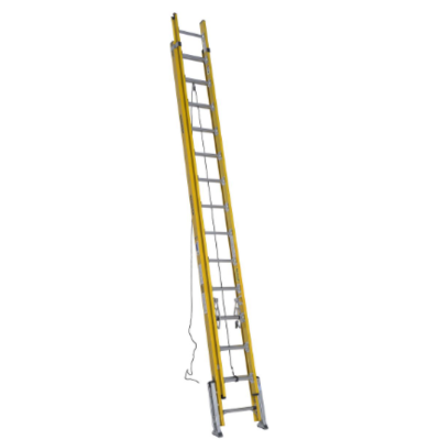 28FT TYPE IAA FIBERGLASS D-RUNG LEVELING EXTENSION LADDER D7128-2LV