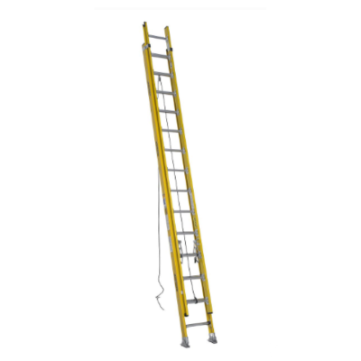 28FT TYPE IAA FIBERGLASS ROUND RUNG EXTENSION LADDER 7128-2