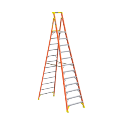 18FT REACH HEIGHT FIBERGLASS PODIUM LADDER 12FT TYPE IA PD6212