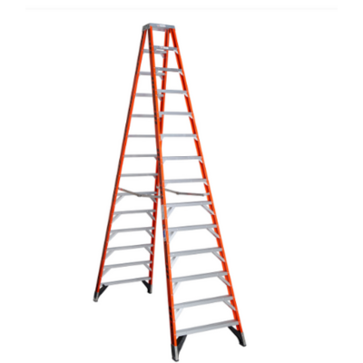 14FT TYPE IA FIBERGLASS TWIN LADDER T7414