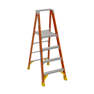 10FT REACH HEIGHT FIBERGLASS PLATFORM LADDER 4FT TYPE IA P6204