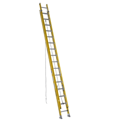 32FT TYPE IAA FIBERGLASS ROUND RUNG EXTENSION LADDER 7132-2