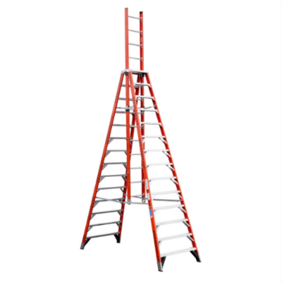 14FT TYPE IA FIBERGLASS EXTENSION TRESTLE LADDER E7414