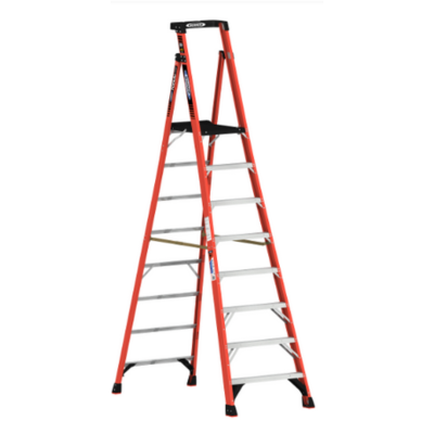 14FT REACH HEIGHT FIBERGLASS PODIUM LADDER 8FT TYPE IA PDIA08