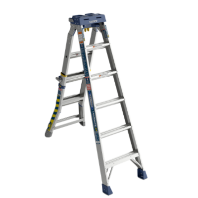 14FT REACH HEIGHT 5N1 MULTI-PURPOSE LADDER, 300LB LOAD CAPACITY, TYPE IA ALX5IA06