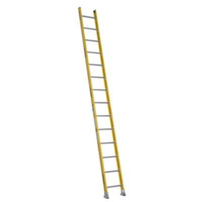 14FT TYPE IAA FIBERGLASS ROUND RUNG STRAIGHT LADDER 7114-1