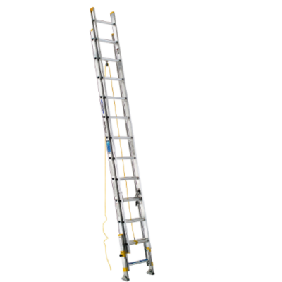 24FT TYPE I ALUMINUM D-RUNG THE EQUALIZER EXTENSION LADDER D1824-2EQ