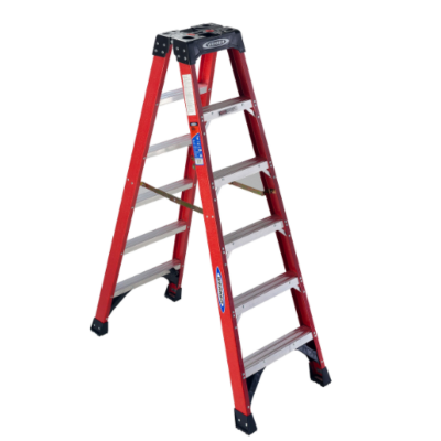 6FT TYPE IA FIBERGLASS TWIN LADDER T6306