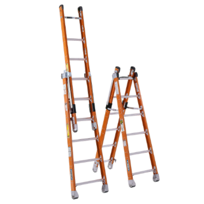 12FT TYPE IAA FIBERGLASS COMBINATION LADDER 7806