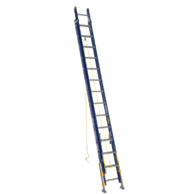 28FT TYPE IA FIBERGLASS D-RUNG THE EQUALIZER EXTENSION LADDER D8228-2EQ