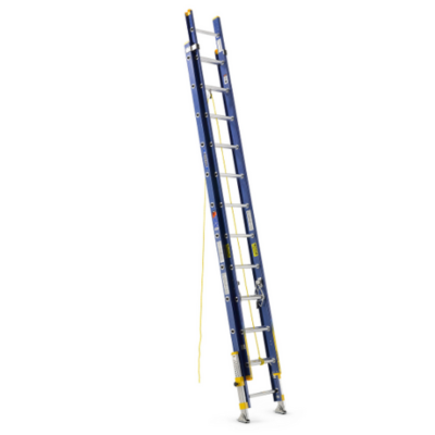 24FT TYPE IA FIBERGLASS D-RUNG THE EQUALIZER EXTENSION LADDER D8224-2EQ