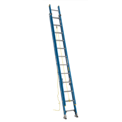 24FT TYPE I FIBERGLASS D-RUNG EXTENSION LADDER D6024-2