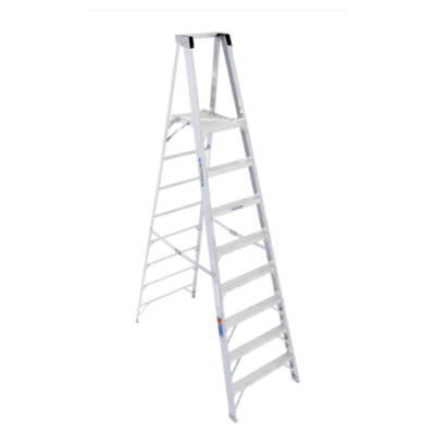 14FT REACH HEIGHT ALUMINUM PLATFORM LADDER 8FT TYPE IA P378