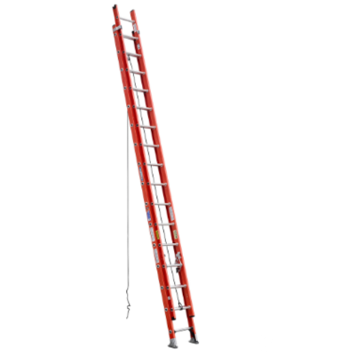 32FT TYPE IA FIBERGLASS D-RUNG EXTENSION LADDER D6232-2