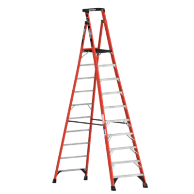 16FT REACH HEIGHT FIBERGLASS PODIUM LADDER 10FT TYPE IA PDIA10